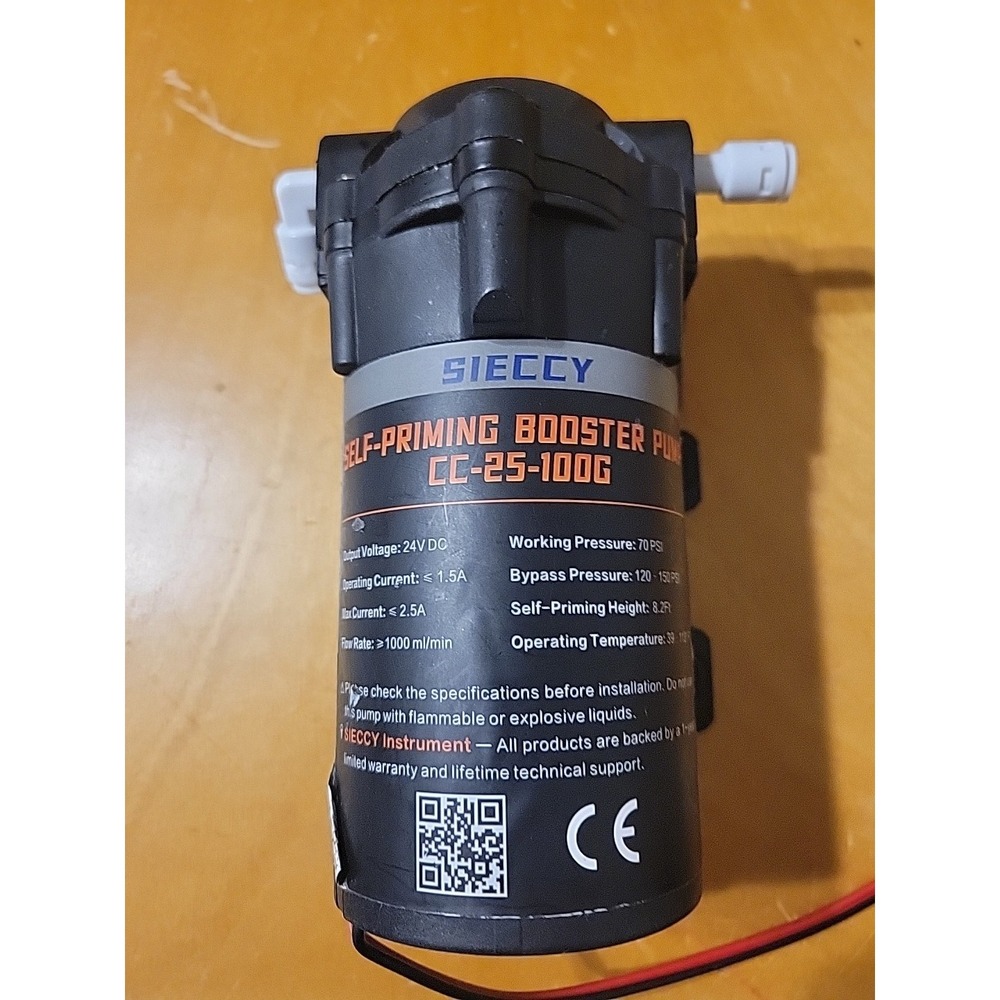 100 G 24V Self Priming RO Water Booster Pump Reverse Osmosis System SP2600